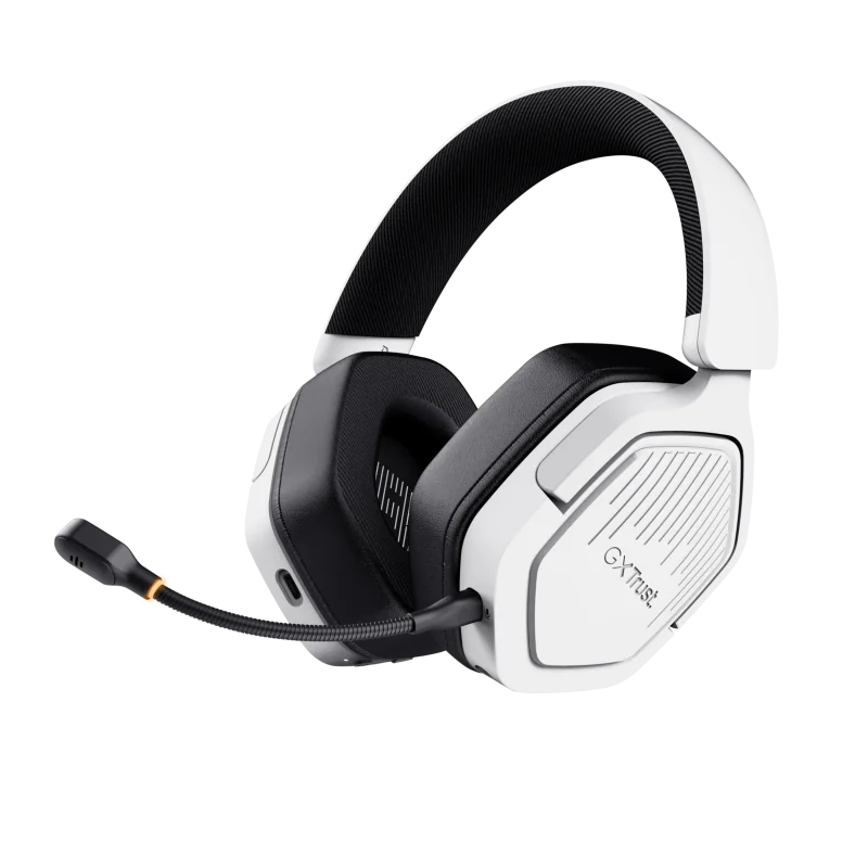 Casti wireless Trust GXT 492W Carus, material ABS, conector 3.5mm, frecventa raspuns 20 Hz, 20.000 Hz, sunet stereo, nivel sunet 104 dB, alb