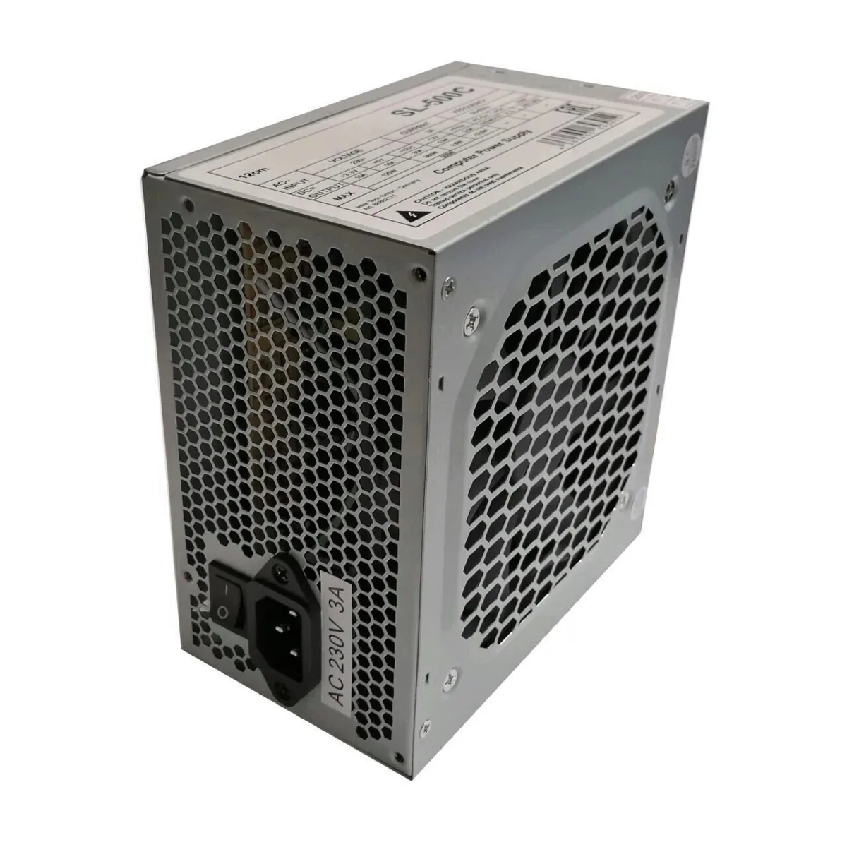 Sursa Inter-Tech SL-500C 500W ventilator 120mm, single rail (30A), ventilator silentios de 120mm