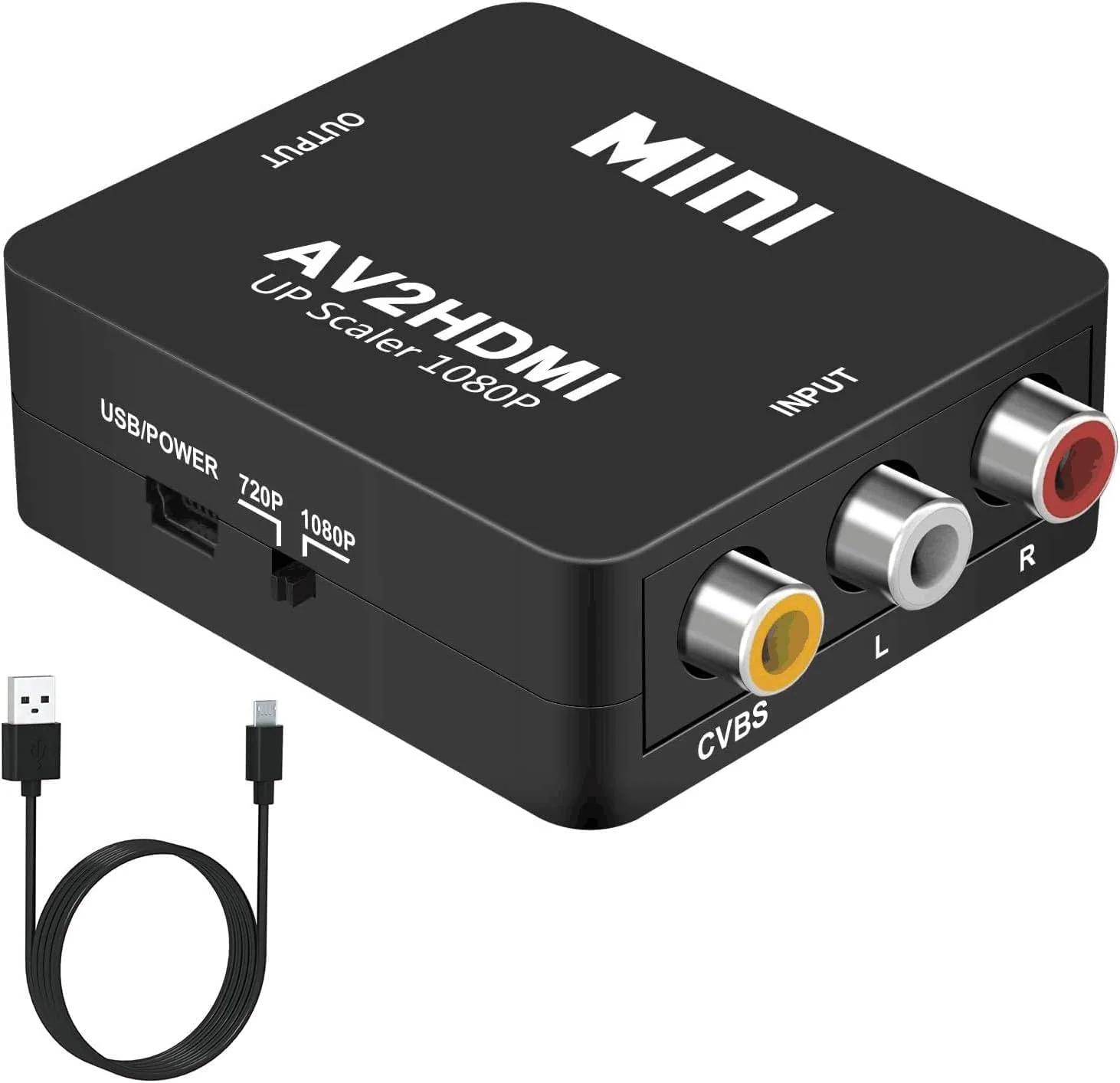 Adaptor 4World VGA + 2x RCA la HDMI Negru 06922