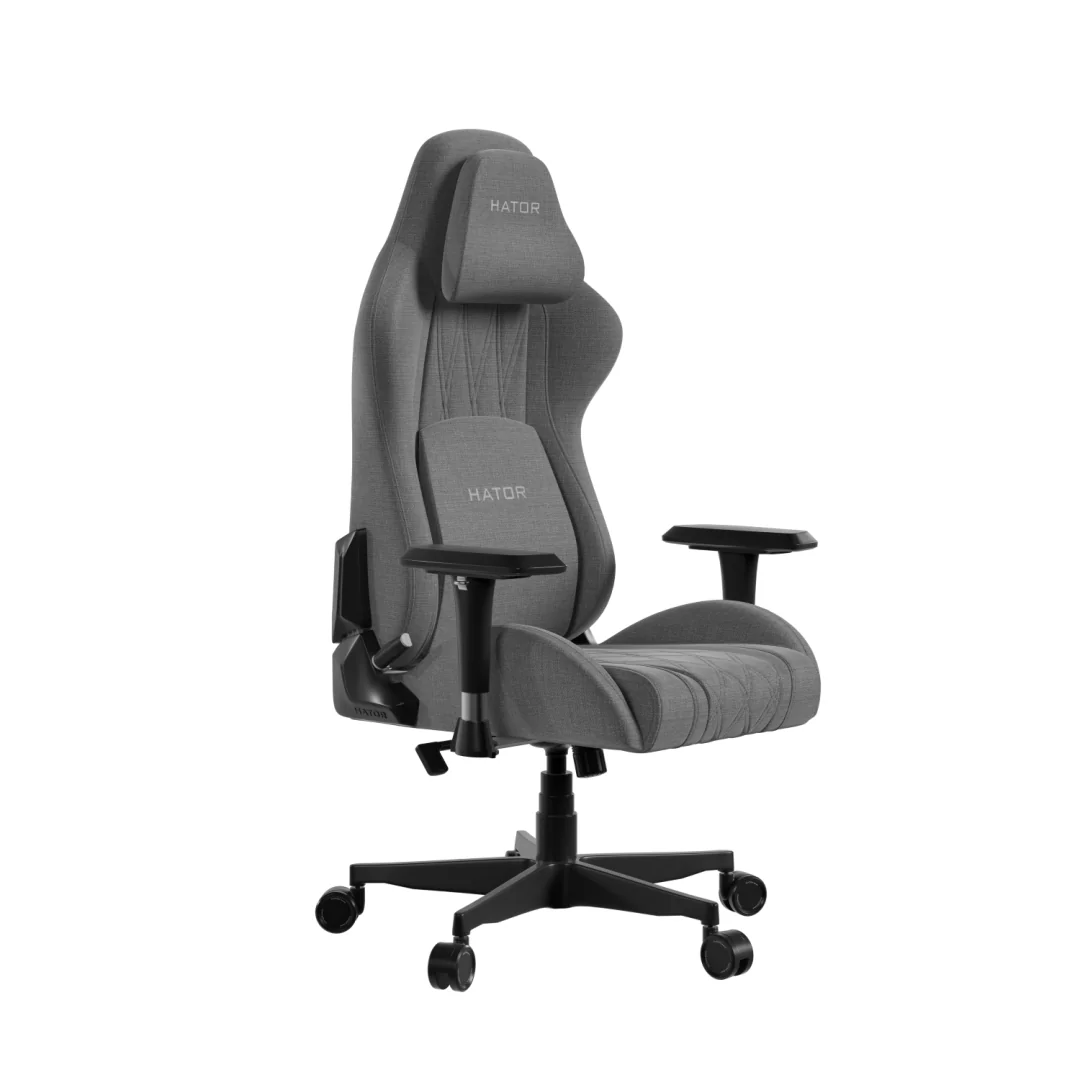 Scaun gaming Hator Darkside 3M Fabric, material cadru: Oțel, Țesătură CloudTouch™, piston cu gaz: Certificat SGS Clasa 4, cotiere: Ergonomice, 2D, bază cu 5 brațe ranforsate, realizată din PU armat, material de bază: spumă cu densitate mare InfuseFoam,