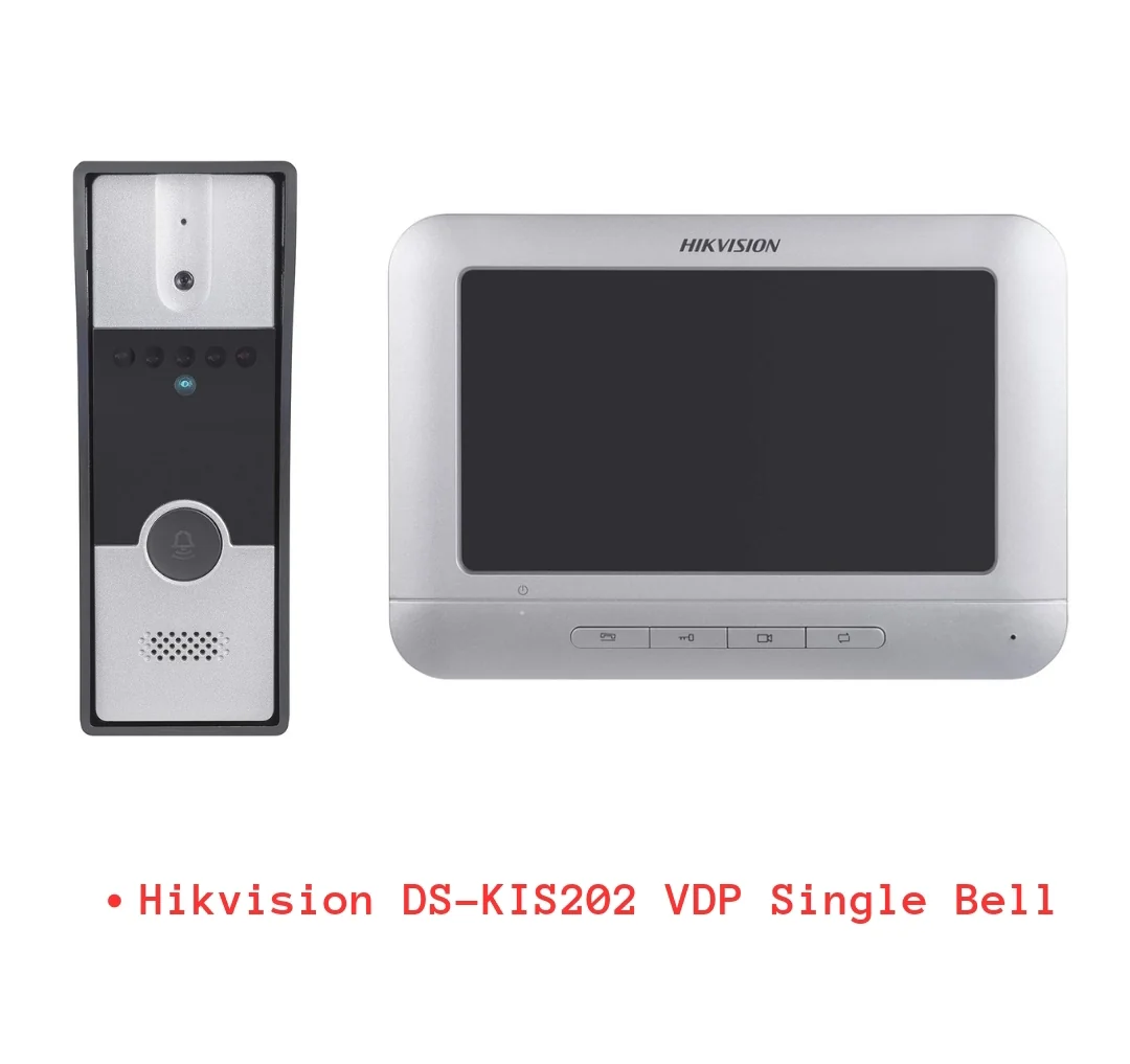 Set videointerfon color Hikvision DS-KIS202, post exterior DS-KB2411-IM si monitor interior