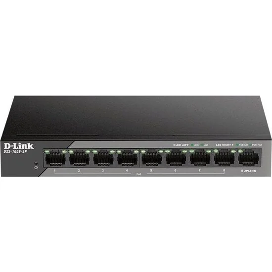 SWT 9xRJ45 (8xPoE+802.3af/at) DSS-100E-9 D-Link