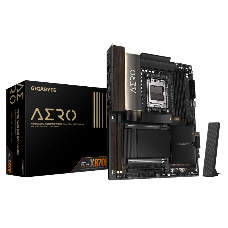 Placa de baza Gigabyte X870E AERO X3D DARK WOOD, Socket AM5, DDR5, ATX Gigabyte