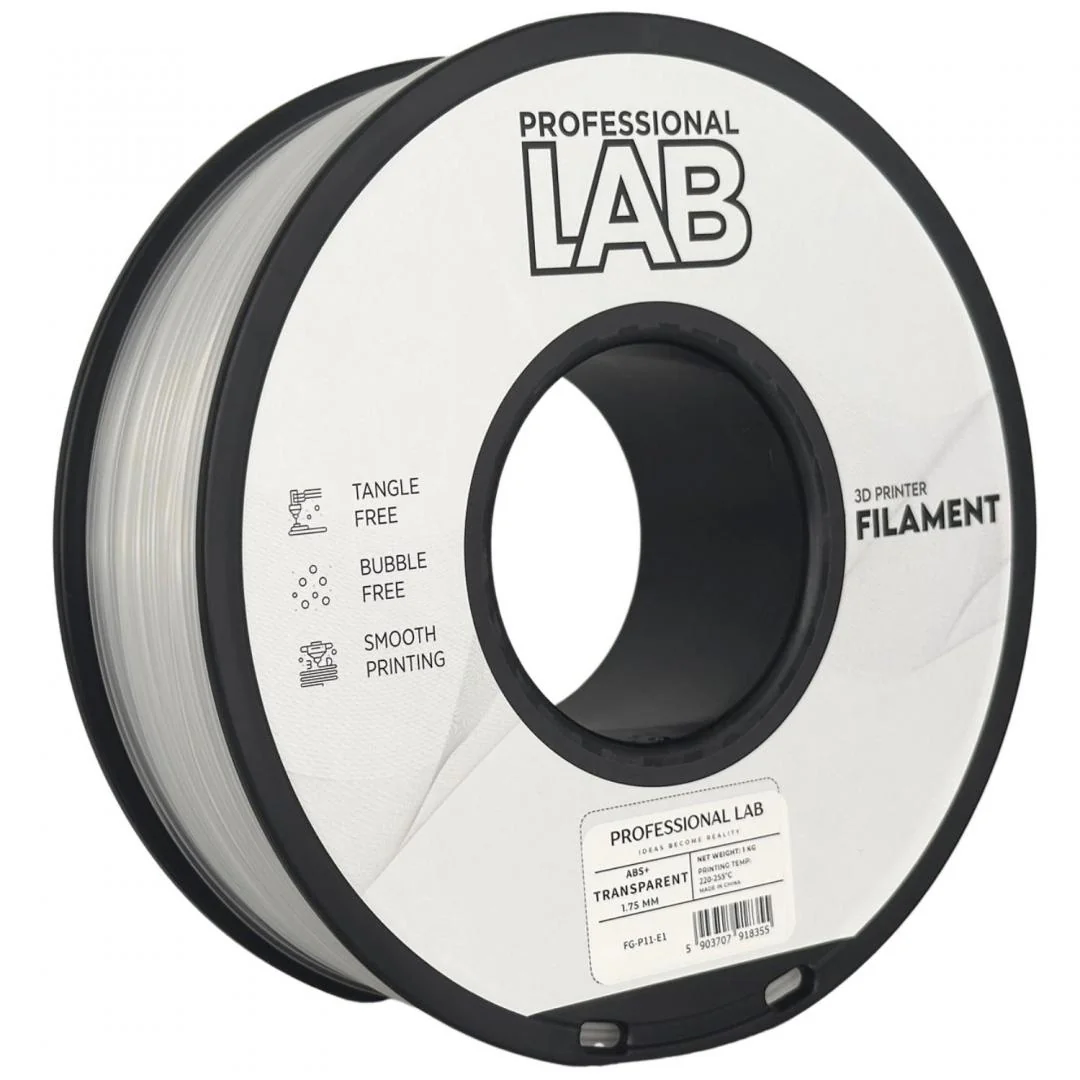 3D FILAMENT 1KG ABS+ TRANSPARENT Professional Lab