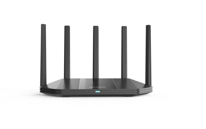 Router wireless Hikvision DS-3WR30X 3000M, 5 antene 5-dBi, dual-band, wireless standard: IEEE 802.11a/n/ac/ax @5GHz; IEEE 802.11b/g/n/ax @ 2.4GHz, interfata: 1 × 10/100/1000 Mbps Adaptive WAN Port 3 × 10/100/1000 Mbps Adaptive LAN Ports, tensiune