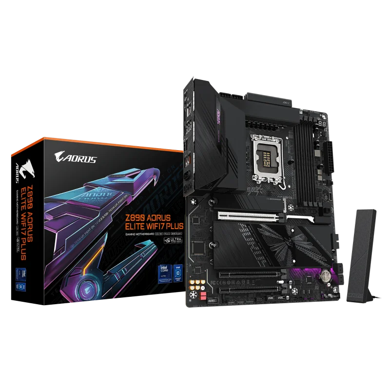 Placa de baza Gigabyte Z890 AORUS ELITE WIFI7 PLUS, Socket 1851, DDR5, ATX Gigabyte