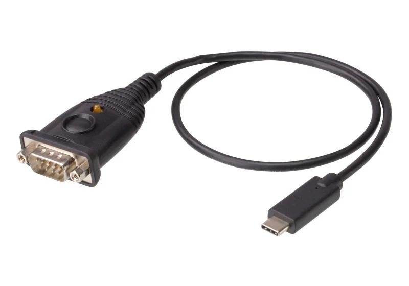 Adaptor Aten USB-C to RS-232, Conector 1: RS-232, Conector 2: USB Lungime cablu: 0,45 m. Culoarea produsului: Negru ATEN