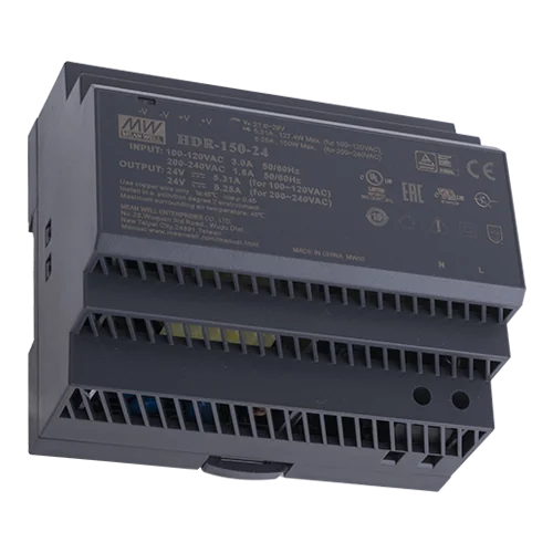 Sursa de alimentare in comutatie, 24V / 6.25A, sina DIN - MEAN WELL HDR-150-24 Meanwell