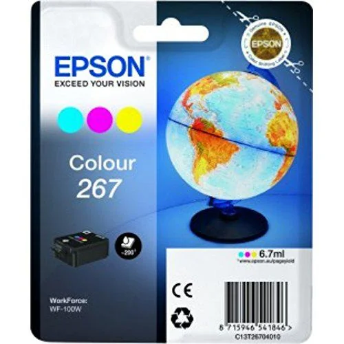 267 ink cartridge cyan magenta and yellow standard capacity 200 pages 1-pack RF-AM blister Epson