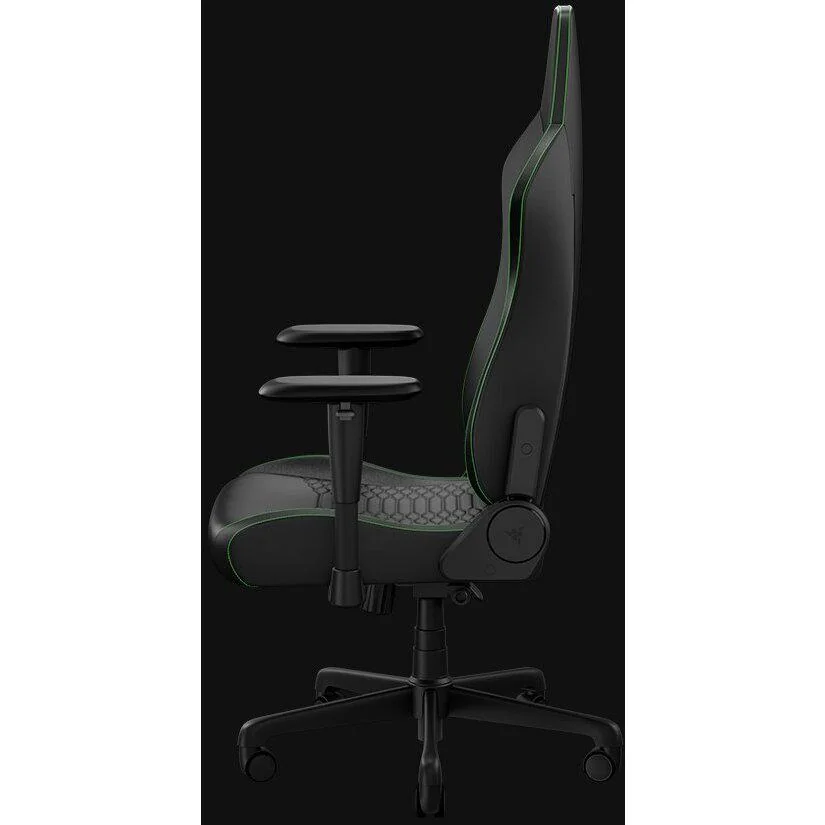 Scaun Razer Iskur V2 X NewGen, tip spuma spumă turnată PU, suport lombar integrat, tetieră reglabilă, cotiere 2D, clasa de ridicare pe gaz 4, negru/verde Razer
