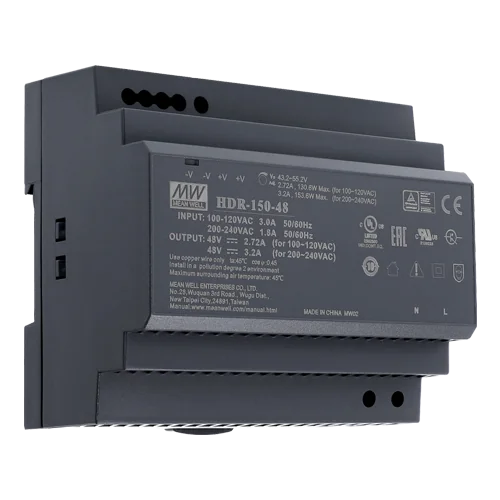Sursa de alimentare in comutatie, 48V/3.2A, 153W, sina DIN - MEAN WELL HDR-150-48 Meanwell