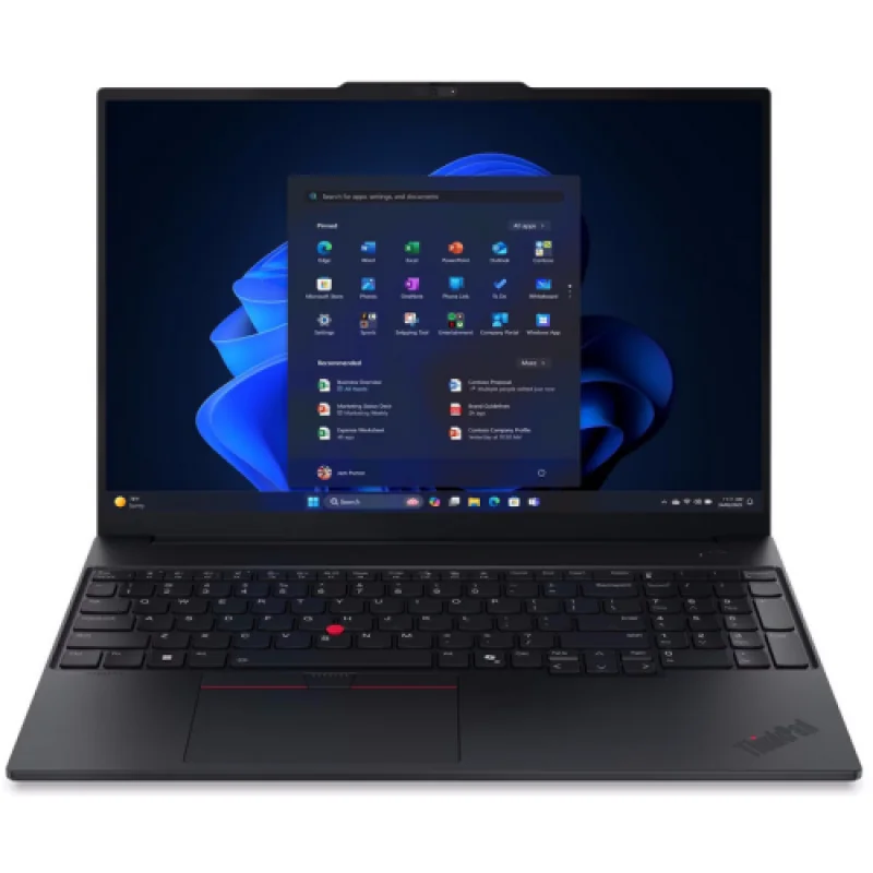 Laptop Business Lenovo ThinkPad E16 Gen 3, cu procesor AMD Ryzen 7 250, 16'' IPS, 32 GB DDR5, 1 TB SSD, AMD Radeon 780M, Fara OS, 3 ani Garantie Lenovo