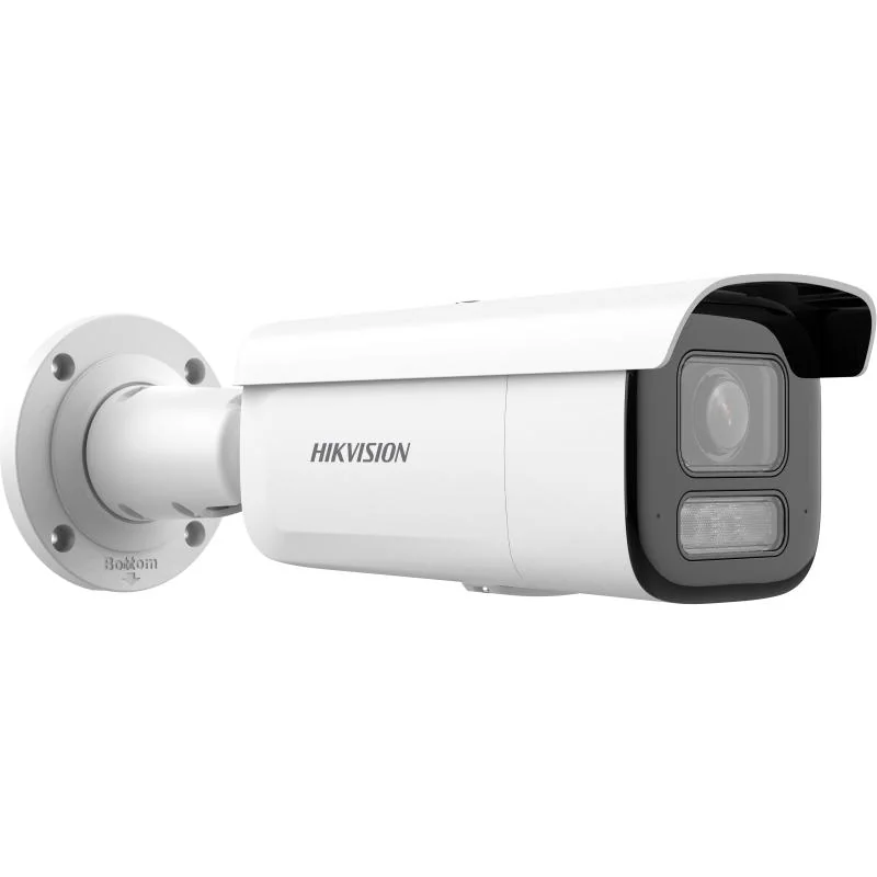 Camera de supraveghere IP Bullet 4MP Hikvision DS-2CD2643G2- LIZS2U(2.8-12MM), lentila varifocala: 2.8-12mm, iluminare min: Color: 0.005 Lux @ (F1.6, AGC ON),B/W: 0 Lux  cu lumina alba, IR 60m, microfon incorporat, interfata audio: 1/1, alarma: 1/1, slot