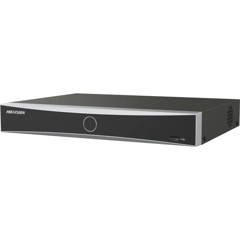 NVR Hikvision 16 canale AcuSeek K Vpro DS-7616NXI-K1/VPRO; 3-ch@12 MP or 5-ch@8 MP or 10-ch@4 MP or 20-ch@1080p decoding capacity, H.265 +/H.265/H.264+/H.264, iesiri: HDMI/VGA, 1x SATA max 16TB pe HDD, AI by NVR: Facial recognition, perimeter protection, Hikvision