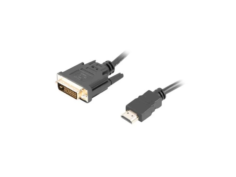 CA-HDDV-20CU-0018-BK cable HDMI -> DVI-D 24+1 M/M Dual Link 4K 30Hz. black 1.8m Lanberg