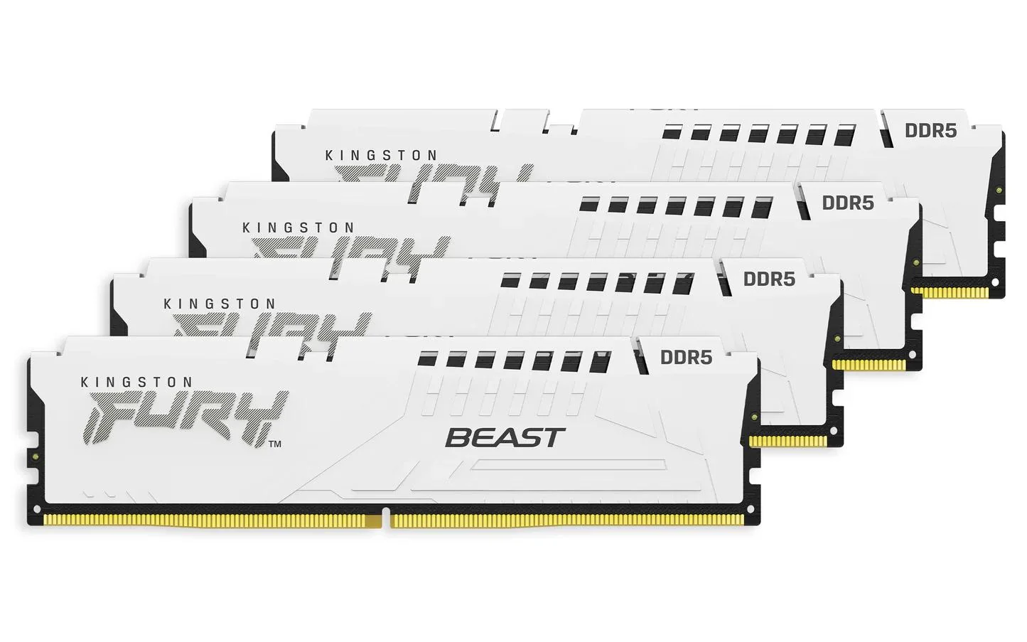 Memorie RAM Kingston DDR5 64GB 6000Mhz CL 40 1.35V Fury Beast White Kingston