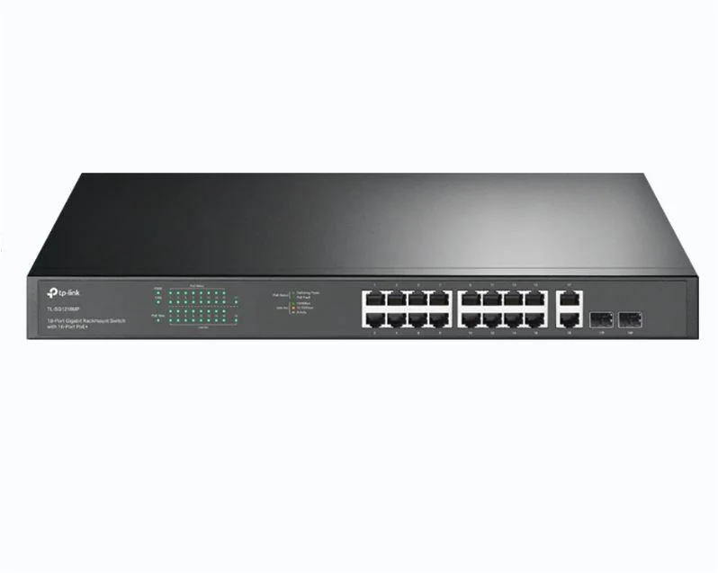 TL-SG1218MP 18-Port Gigabit RM Switch with 16x PoE+ GE 2x GE 2x Combo SFP slots 250W budget TP-Link