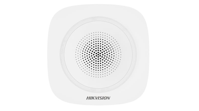 Sirena interior wireless AX PRO Hikvision DS-PS1-I-WE(B)-R(Red Indicator); 868MHz two-way Tri-X wireless technology, distanta