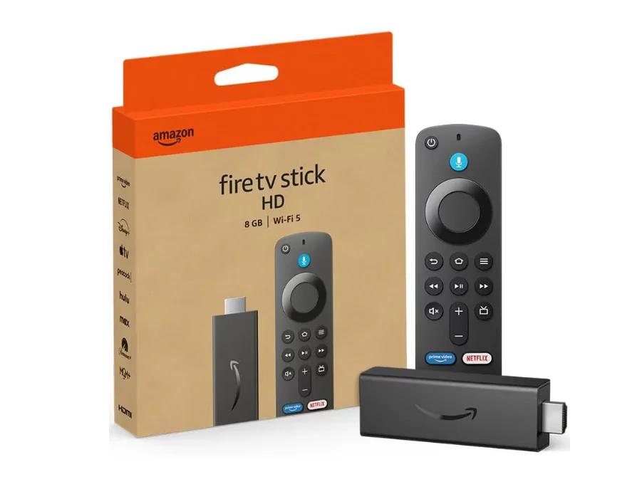 Fire TV Stick HD, free and live TV, Alexa Voice Remote, smart home controls, HD streaming (2024) - Black Amazon