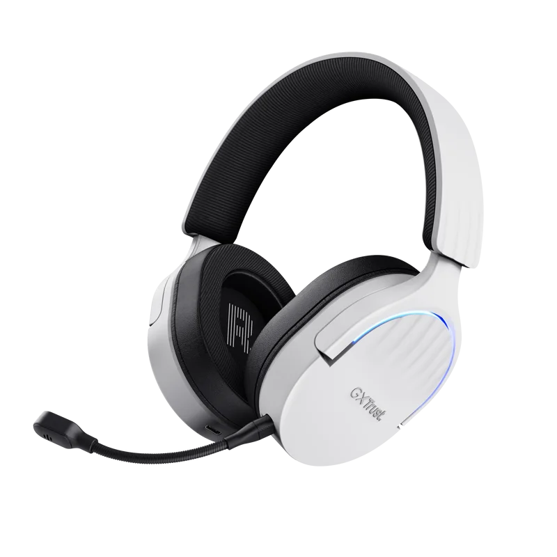 Casti gaming Trust GXT 491W Fayzo wireless, conectivitate bluetooth, incarcare USB-c, frecventa de raspuns 20 Hz - 20.000 Hz, sensivitate 100 dB, alb Trust