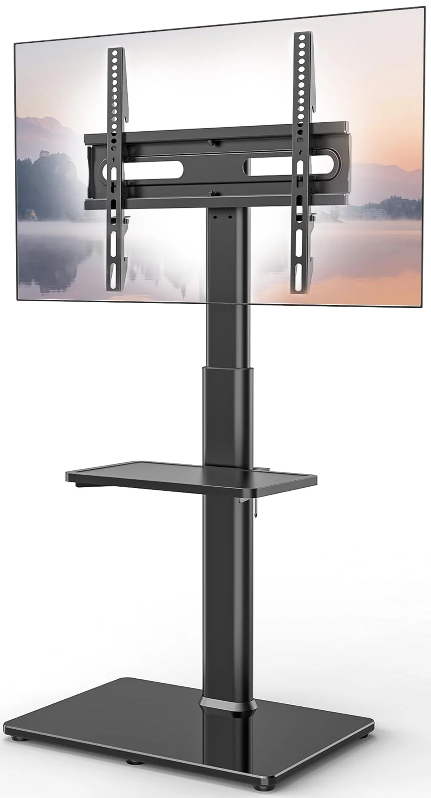 Motorized height adjustable TV floor stand with caster wheels 55-100inch Gembird