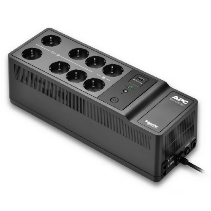 Back-UPS UPS wall mountable / surface mountable AC 230V 300Watt 500VA output connectors 8 APC