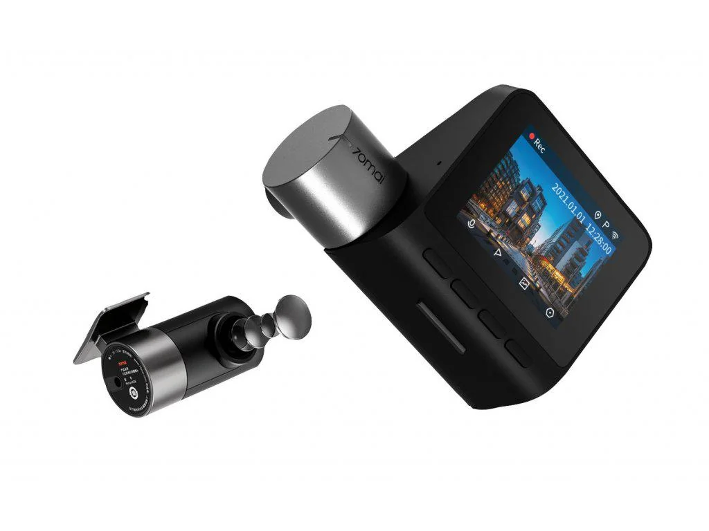Xiaomi Camera auto 70mai Dash Cam Pro Plus+ A500S-1, Set 2 camere auto fata + spate RC06, Rezolutie 1944p, Ecran 2.0" IPS, GPS, Wi-Fi 70mai