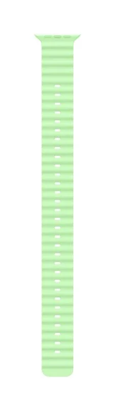 Apple Watch 49mm Neon Green Ocean Band Extension - Natural Titanium Finish