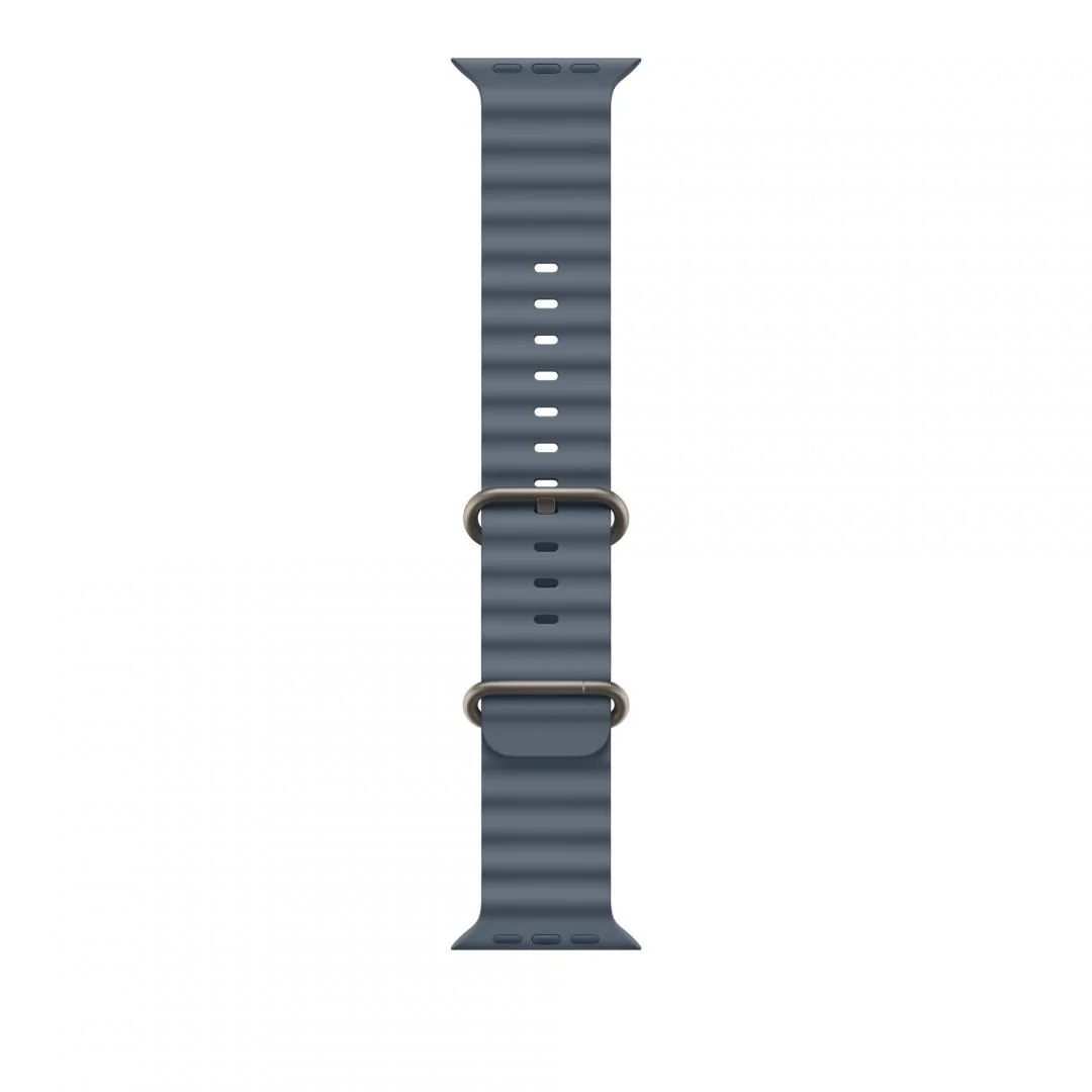 Apple Watch 49mm Anchor Blue Ocean Band Extension - Natural Titanium Finish