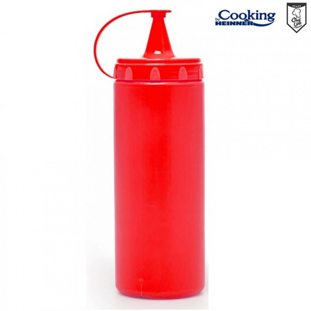 STICLA DISPENSER PENTRU SOSURI 700 ML, ROSU, CHEF LINE, COOKING BY HEINNER Heinner