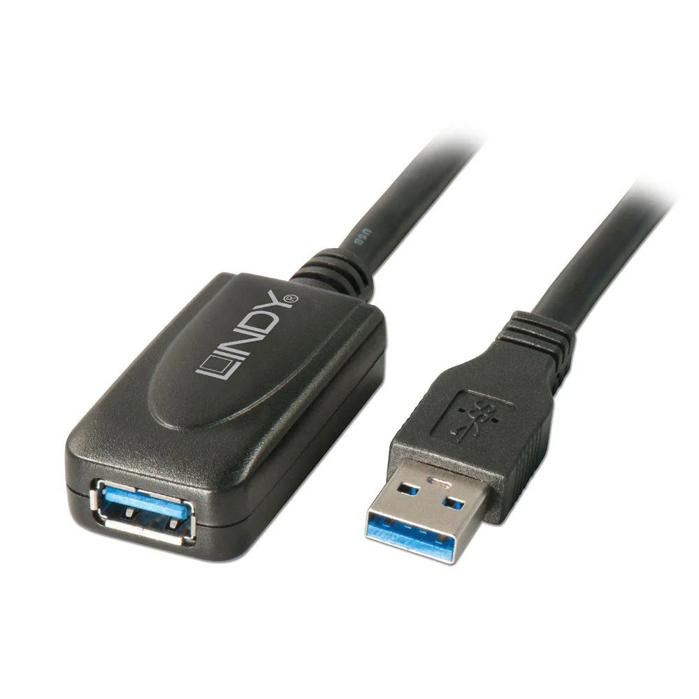 Cablu Lindy LY-43155, USB 3.0 Extension, 5m, negru Lindy