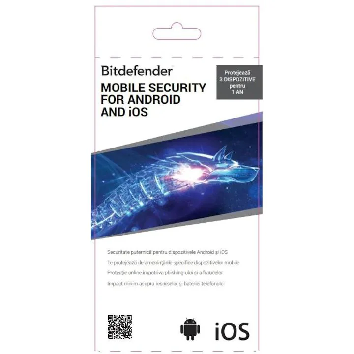 Scratch card Bitdefender Mobile Security Android <(>& <)> IOS scratchcard new3 dispozitive 1 an Bitdefender