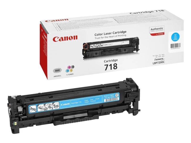 Toner Canon CRG718C, cyan, capacitate 2900 pagini, pentru LBP-7200Cdn Canon