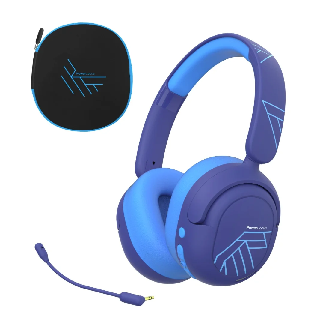 Casti pentru copii wireless Lion Kids Blue Powerlocus