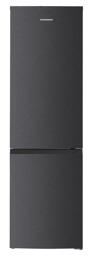 Combina frigorifica HEINNER HCNF-HM253INVDGE++, No Frost, 253 l, Clasa E, Compresor inverter, Gri antracit texturat Heinner