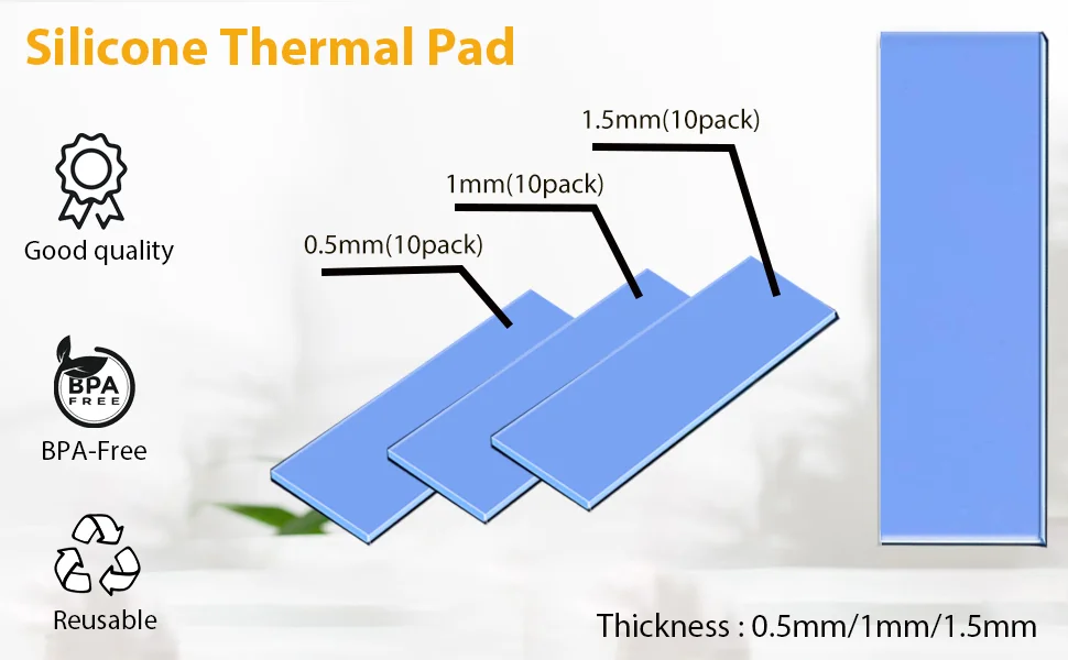 GEMBIRD TG-P-01 Heatsink silicone thermal pad 100x100x1mm