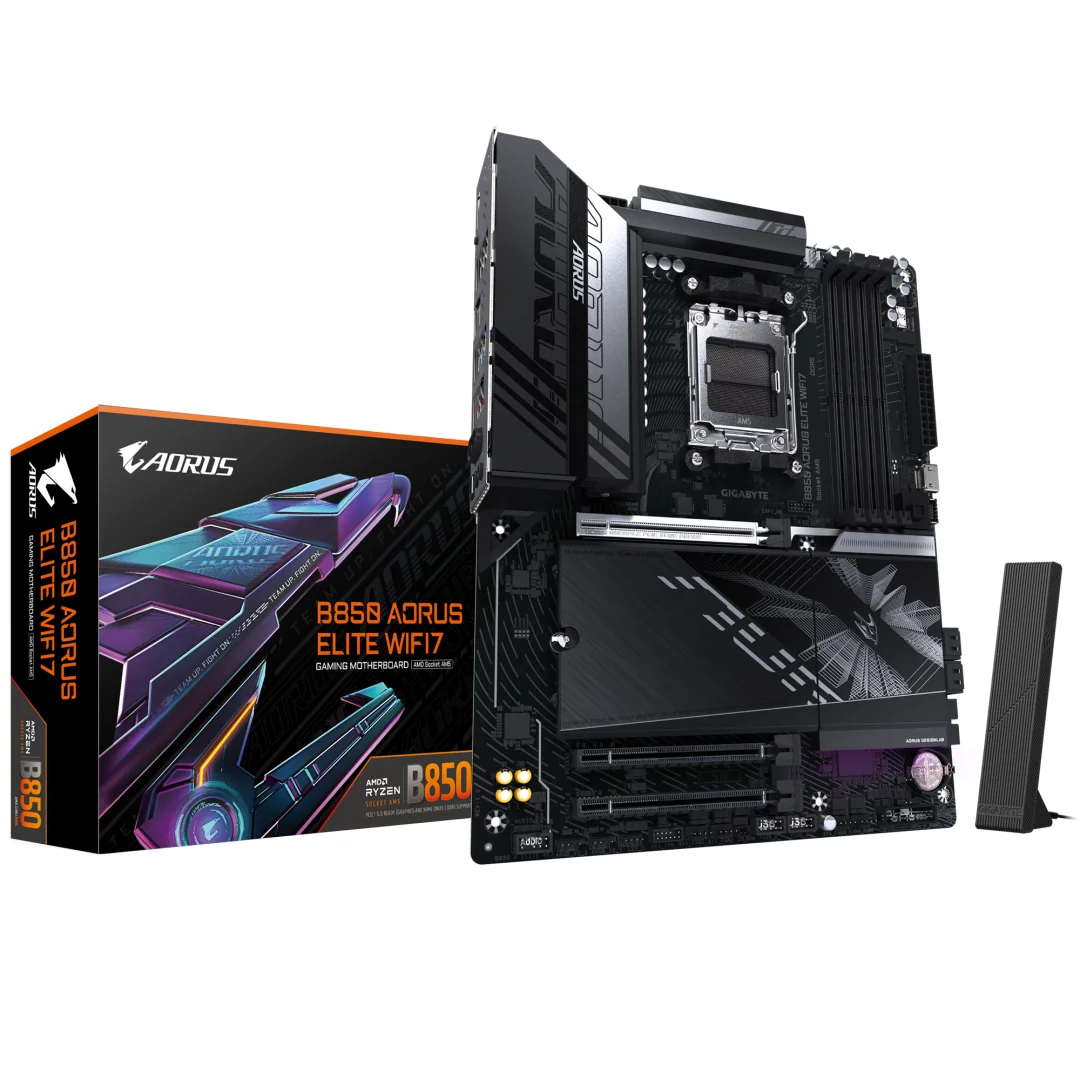 Placa de baza Gigabyte B850 AORUS ELITE WIFI7, Socket AM5, DDR5, ATX Gigabyte