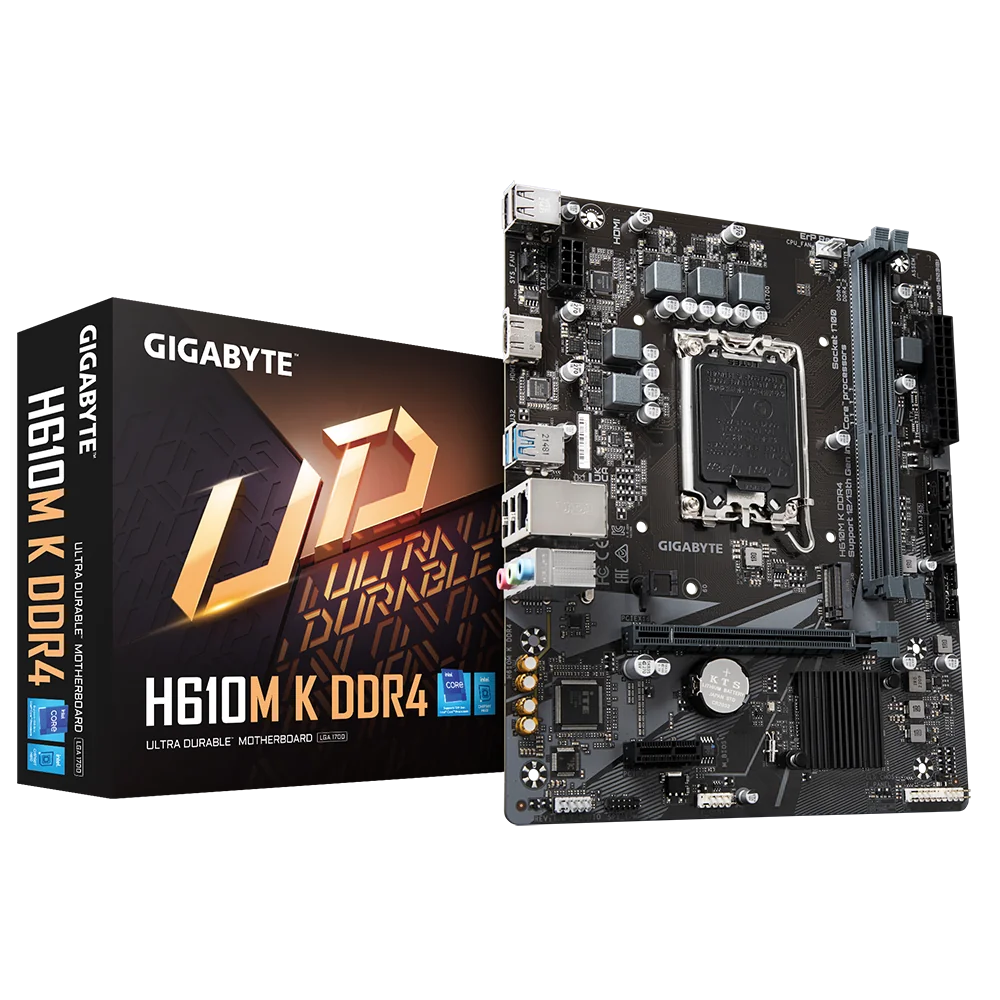 Placa de baza Gigabyte H610M K, LGA 1700, DDR4, Micro-ATX Gigabyte