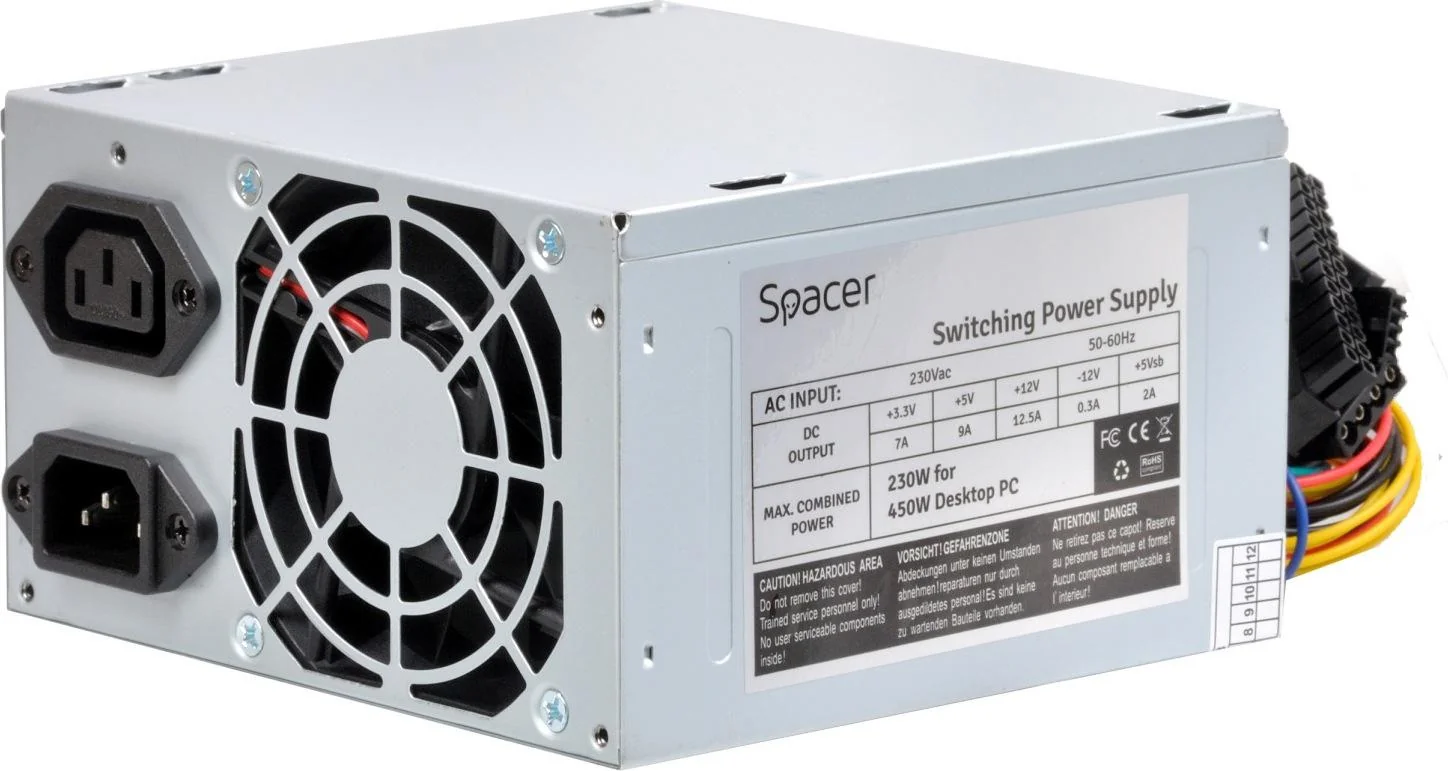 Sursa Spacer ATX 450, 230W for 450 Desktop PC, „SPS-ATX-450” Spacer