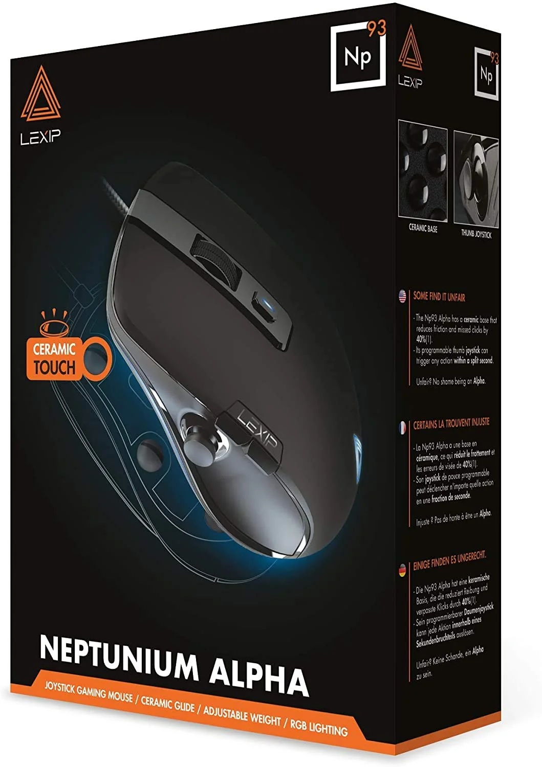 LEXIP NP93 Neptunium Alpha Gaming Mouse