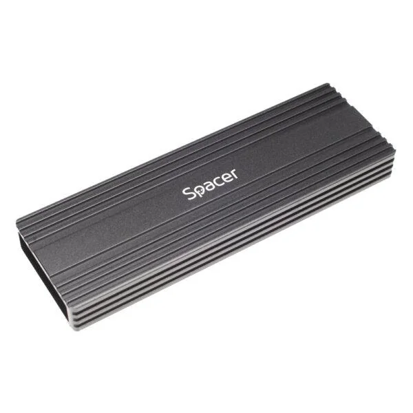 Rack extern SPACER, pt. SSD M.2 PCIe NVME, interfata PC USB 3.1 Type C, Striat, aluminiu, negru Spacer