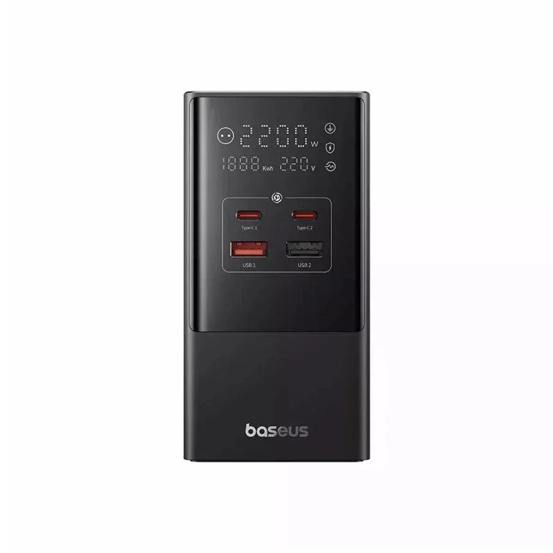 Incarcator retea Baseus PowerCombo Tower Digital Powerstrip, Quick charge 35W, 4 porturi iesire, lungime cablu 1.5m, negru Baseus