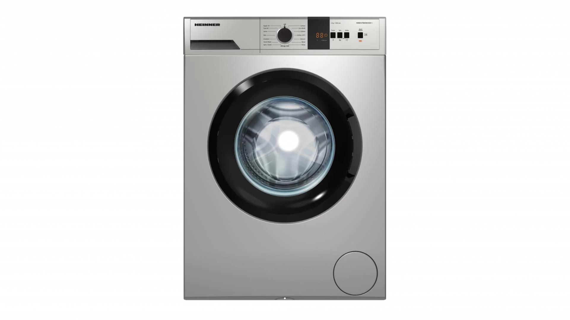 Masina de spalat rufe HEINNER HWM-VT0610CHSD++, 6 kg, 1000 rpm, Clasa: D, Argintiu Heinner