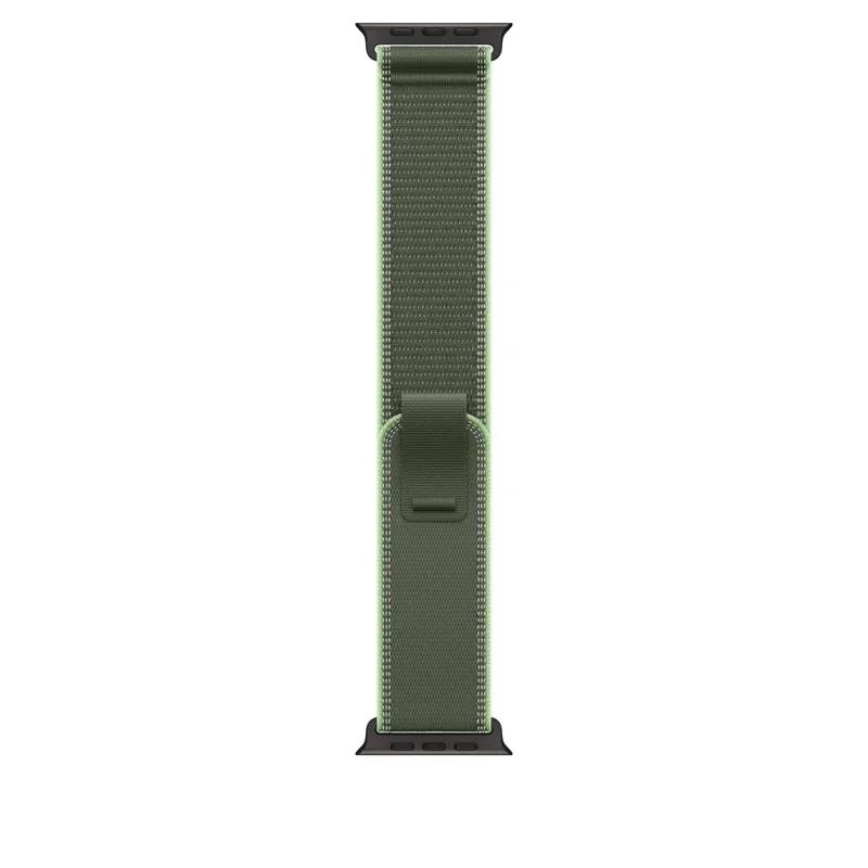 Apple Watch 49mm Green/Neon Trail Loop - M/L - Black Titanium Finish