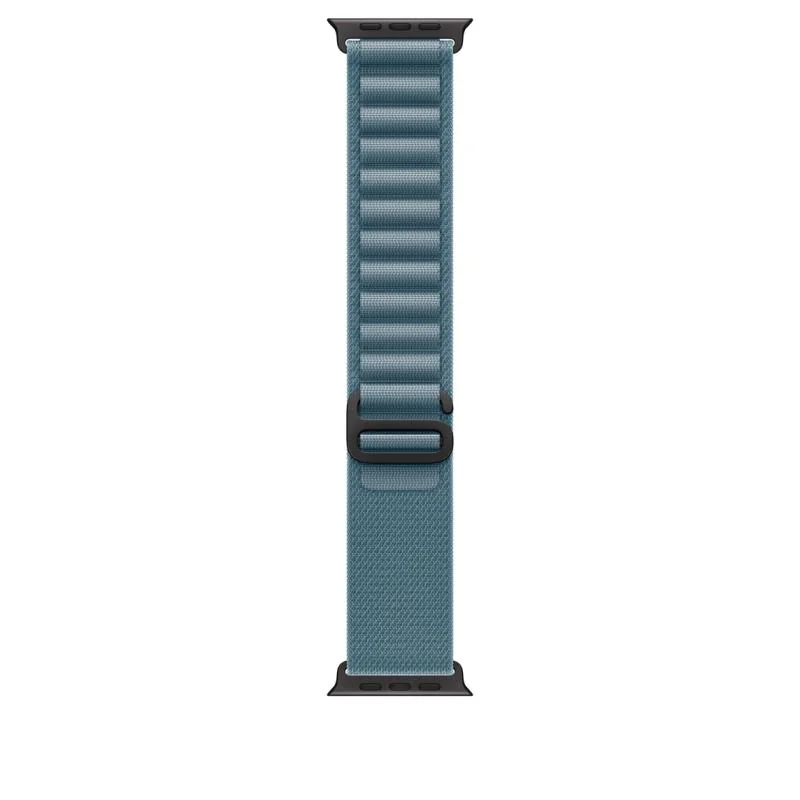 Apple Watch 49mm Light Blue Alpine Loop - Medium - Black Titanium Finish