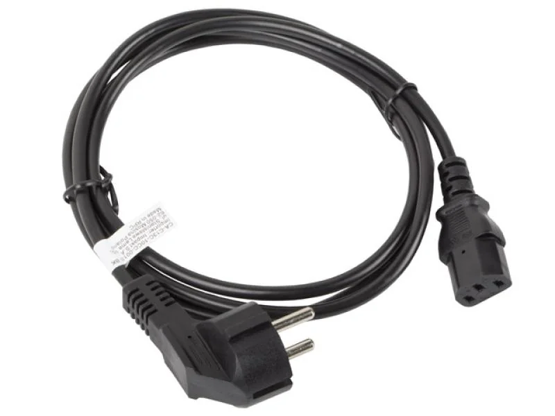 CEE 7/7->IEC 320 C13 POWER CORD 1.8M BLACK LANBERG Lanberg