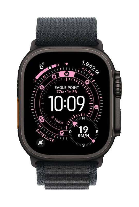 Apple Watch 49mm Black Alpine Loop - Small - Black Titanium Finish