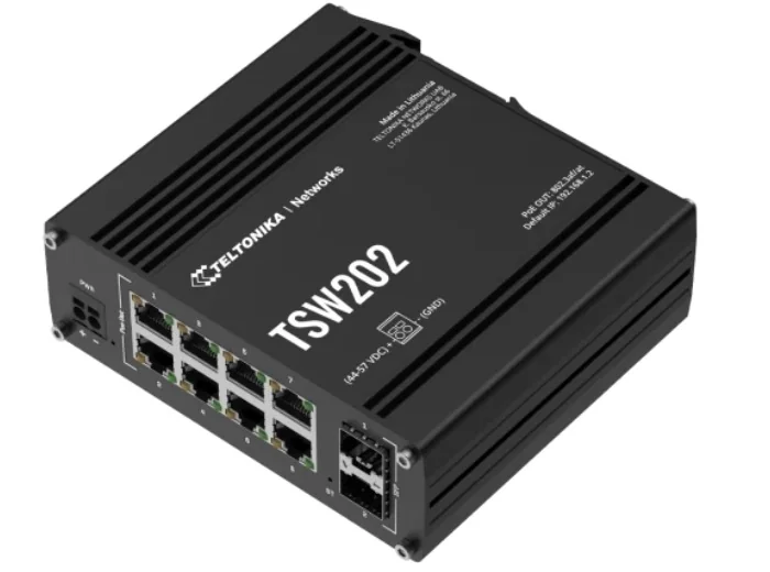 TSW202 - SWITCH POE+ MANAGED, 8 PORTURI GBE, 2 POR Teltonika
