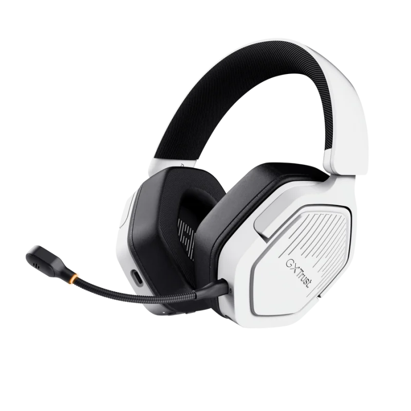Casti wireless Trust GXT 493PS Carus, frecventa raspuns 20 Hz, 20.000 Hz, nivel sunet 103dB, sunet stereo, microfon inclus, compatibile cu PS4, PS5, Nintendo Switch, alb