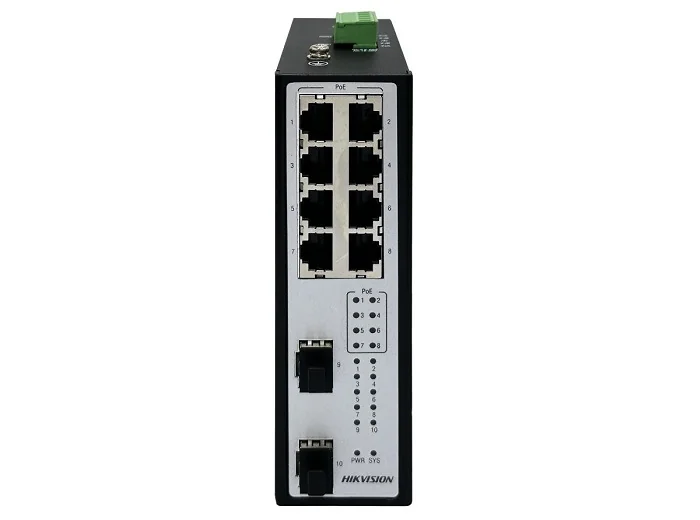 SWITCH FULL MANAGED, 10 PORTURI G (8 POE, 2 SFP) Hikvision
